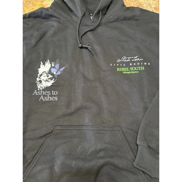 Civil Regime “Ashes to Ashes / Rebel Youth” Graphic Hoodie - Picture 3 of 7